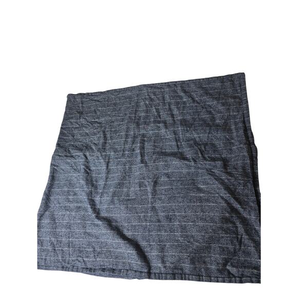 WEST ELM Charcoal Gray Striped Cotton Blend EURO 26x26 Pillow Sham Set of 2 - Picture 1 of 6